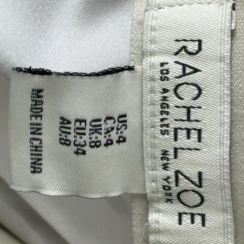 RACHEL ZOE Satin Maxi Skirt Brown Ivory Cow Print Rodeo Concert Cowgirl Size 4 - Picture 5 of 6